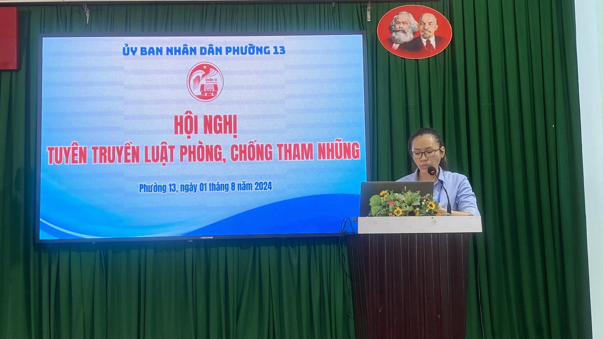 Image: PHƯỜNG 13 TỔ CHỨC HỘI NGHỊ TUYÊN TRUYỀN LUẬT PHÒNG, CHỐNG THAM NHŨNG