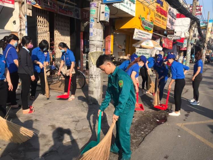 Image: Màu áo xanh tình nguyện trên địa bàn Phường