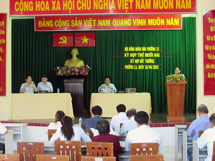 Image: Kỳ họp thứ 12 (kỳ họp bất thường) Hội đồng nhân dân Phường 13 Quận 10, Khóa X, nhiệm kỳ 2016 – 2021